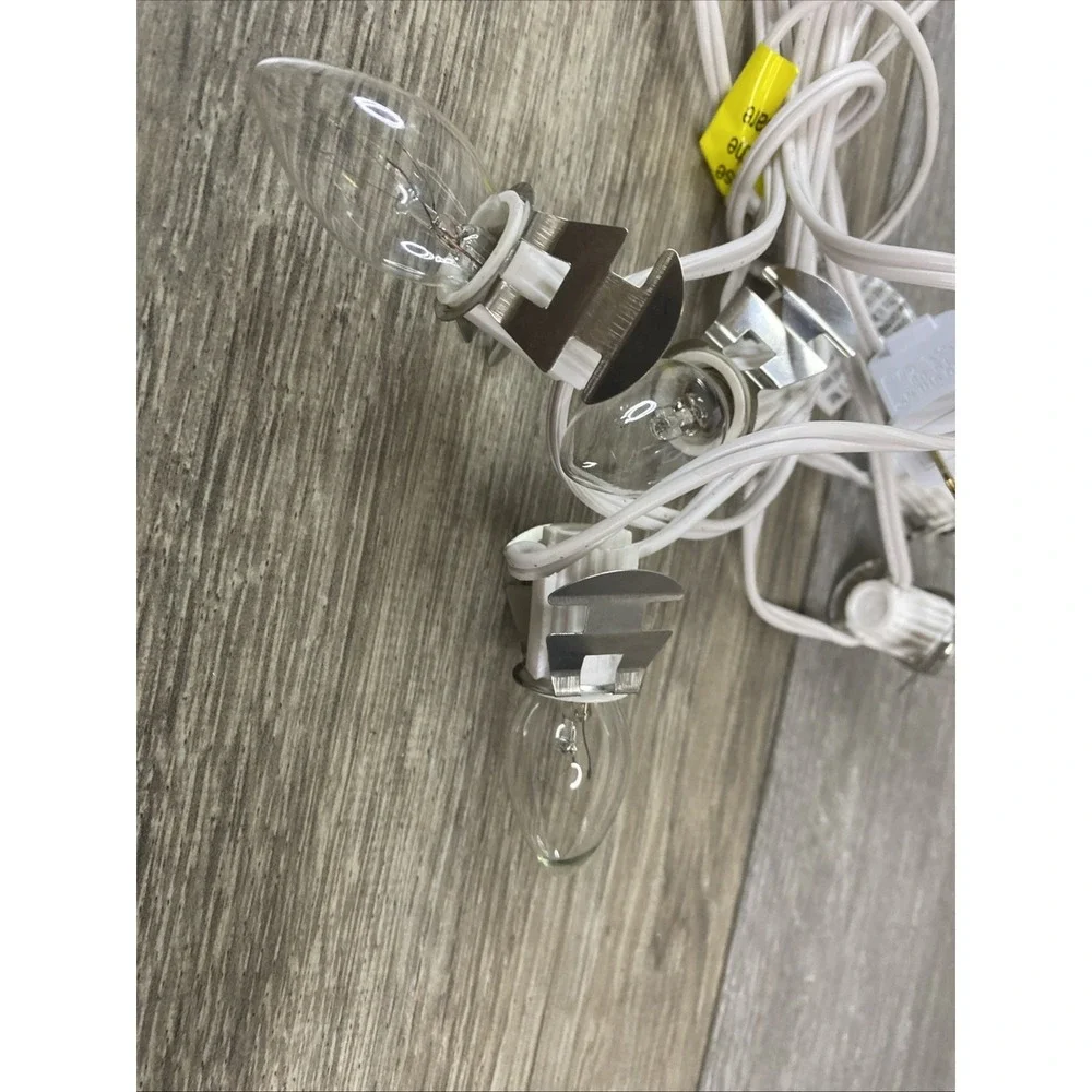 Ting Shen 6 Light String Replacement Cord White OS Excellent C7 Village Clips